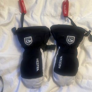 Army leather kids heli ski jr Hestra Kids Mittens